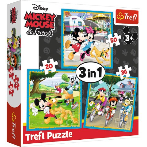 Trefl Puzzle Puzzle - 3w1 (20, 36, 50) - Myszka Miki z przyjaciółmi - Trefl 34846