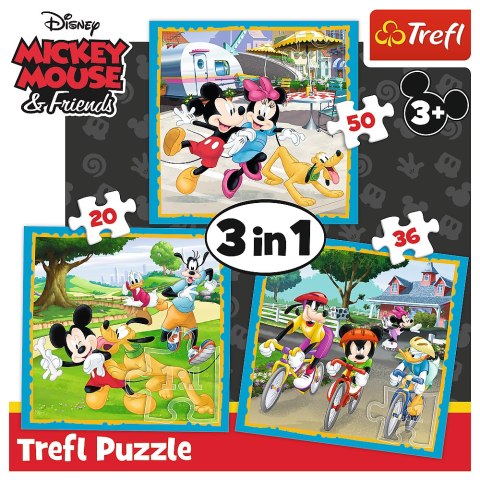 Trefl Puzzle Puzzle - 3w1 (20, 36, 50) - Myszka Miki z przyjaciółmi - Trefl 34846