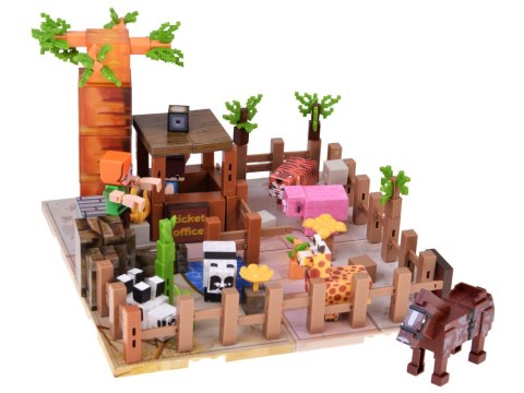 JOKOMISIADA Klocki magnetyczne ZOO - konstrukcyjne sześciany i piksele 247ele ZA6379