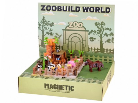 JOKOMISIADA Klocki magnetyczne ZOO - konstrukcyjne sześciany i piksele 247ele ZA6379