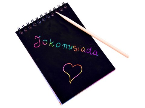 JOKOMISIADA Notes Tęczowa zdrapywanka wydrapywanka z rysikiem 10 kartek ZA3913