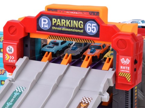 JOKOMISIADA Piętrowy GARAŻ DLA AUT 4w1 wyrzutnia parking winda stacja +8x pojazd ZA6353
