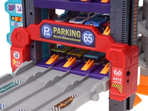 JOKOMISIADA Piętrowy GARAŻ DLA AUT 4w1 wyrzutnia parking winda stacja +8x pojazd ZA6353