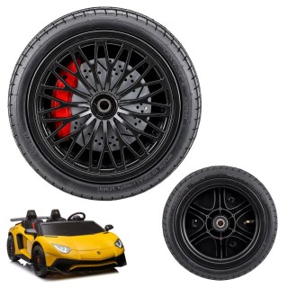 LEAN CARS Koło Do Pojazdu Na Akumulator A8803 Lamborghini XXL Gumowe Pompowane