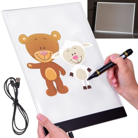 JOKOMISIADA Deska kreślarska tablet graficzny LED do rysowania dla dzieci TA0111