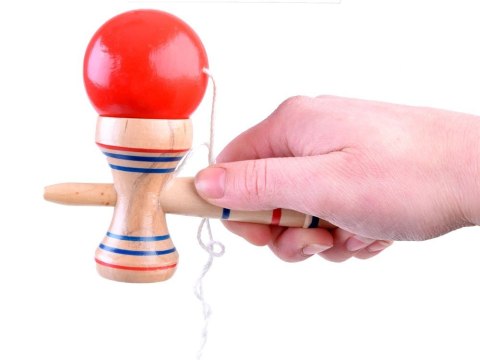JOKOMISIADA Kendama Drewniana gra zręcznościowa zabawka drewniana GR0462