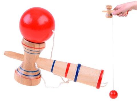 JOKOMISIADA Kendama Drewniana gra zręcznościowa zabawka drewniana GR0462