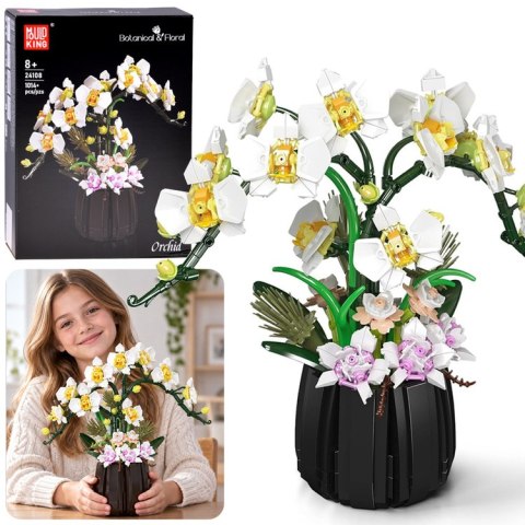 JOKOMISIADA Klocki konstrukcyjne STORCZYK W DONICZCE - Kwiaty orchidea 1014+ele ZA6378