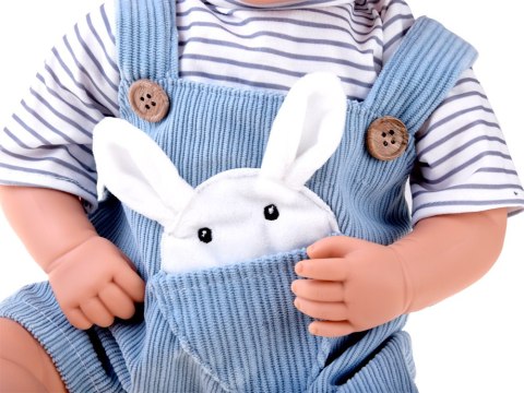 JOKOMISIADA Lalka BOBAS interaktywna 46cm - w niebieskich spodenkach + akcesoria ZA5835