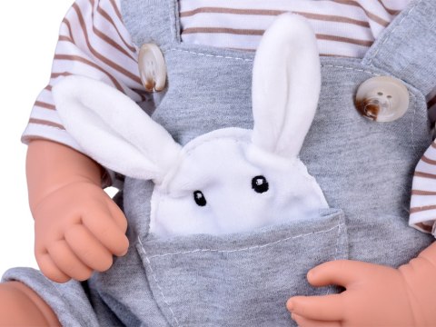 JOKOMISIADA Lalka BOBAS interaktywna 46cm - w niebieskich spodenkach + akcesoria ZA5835