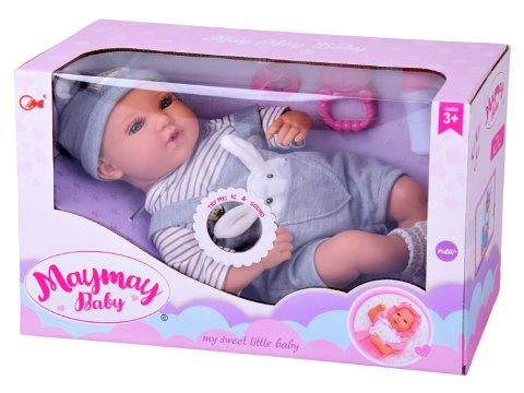 JOKOMISIADA Lalka BOBAS interaktywna 46cm - w niebieskich spodenkach + akcesoria ZA5835