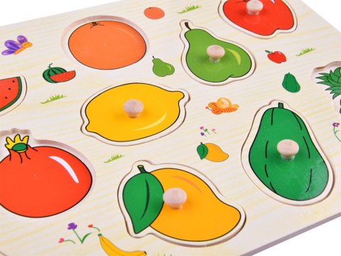 JOKOMISIADA Puzzle drewniane OWOCE układanka 10ele ZA4722