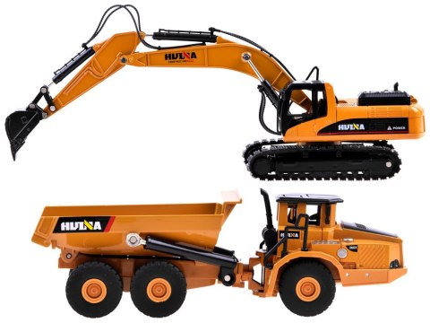 JOKOMISIADA Zestaw metalowa koparka + wywrotka modele 2w1 ZA3910