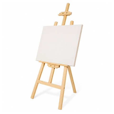 LEAN Toys Duża Sztaluga Malarska z Litego Drewna Drewniana Trójnożna 150 CM
