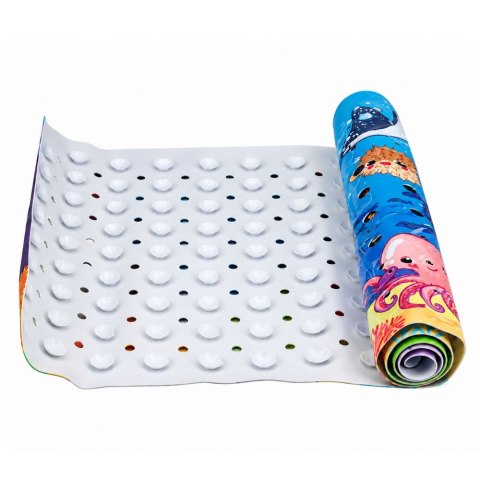 LEAN Toys Mata Antypoślizgowa Do Wanny Podwodny Świat Przyssawki 100x40 cm