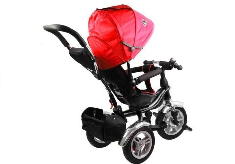 LEAN Toys Rower Trójkołowy PRO500 Czerwony - CZARNA RAMA