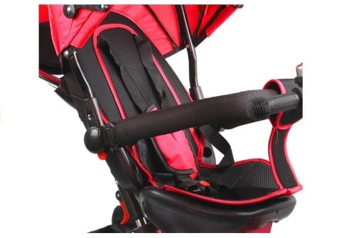 LEAN Toys Rower Trójkołowy PRO500 Czerwony - CZARNA RAMA