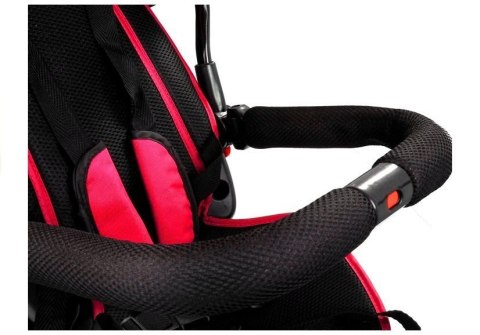 LEAN Toys Rower Trójkołowy PRO500 Czerwony - CZARNA RAMA
