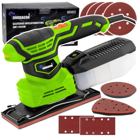 LEAN Toys SZLIFIERKA MIMOŚRODOWA OSCYLACYJNA ELEKTRYCZNA Z REGULACJĄ 3w1 145W