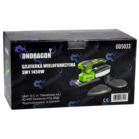 LEAN Toys SZLIFIERKA MIMOŚRODOWA OSCYLACYJNA ELEKTRYCZNA Z REGULACJĄ 3w1 145W