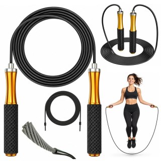 LEAN Toys Skakanka Treningowa Sportowa Metalowe Uchwyty Łożyska Regulowana 3M