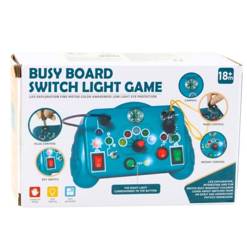 LEAN Toys Zabawka Sensoryczna Interaktywna Pad 13 Aktywności Niebieski