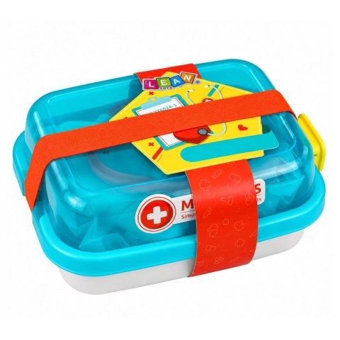 LEAN Toys Zestaw Lekarski Małego Doktora Walizka Akcesoria Światła Dźwięki 15 el.