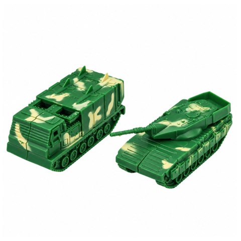 LEAN Toys Zestaw Militarny Żołnierzyki Figurki Pojazdy Wojskowe Mapa Akcesoria 121el.