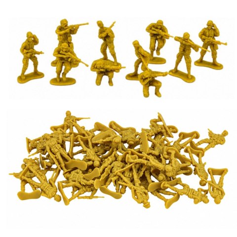 LEAN Toys Zestaw Militarny Żołnierzyki Figurki Pojazdy Wojskowe Mapa Akcesoria 121el.