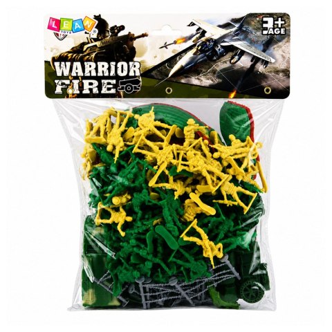 LEAN Toys Zestaw Militarny Żołnierzyki Figurki Pojazdy Wojskowe Mapa Akcesoria 121el.