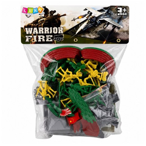 LEAN Toys Zestaw Militarny Żołnierzyki Figurki Pojazdy Wojskowe Mapa Akcesoria 72 el.