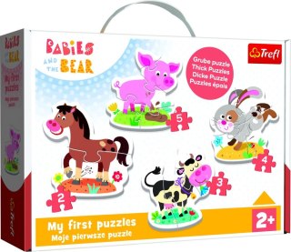 Trefl Puzzle Puzzle - Baby Classic - Na farmie - Konik Świnka Króliczek Krówka - Trefl 36127