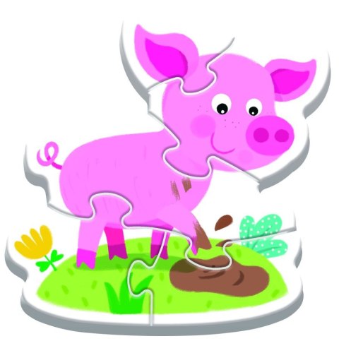 Trefl Puzzle Puzzle - Baby Classic - Na farmie - Konik Świnka Króliczek Krówka - Trefl 36127