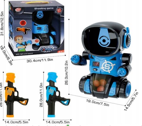 Allvo Gra Zręcznościowa Robot Strzelanie Do Celu Niebieski