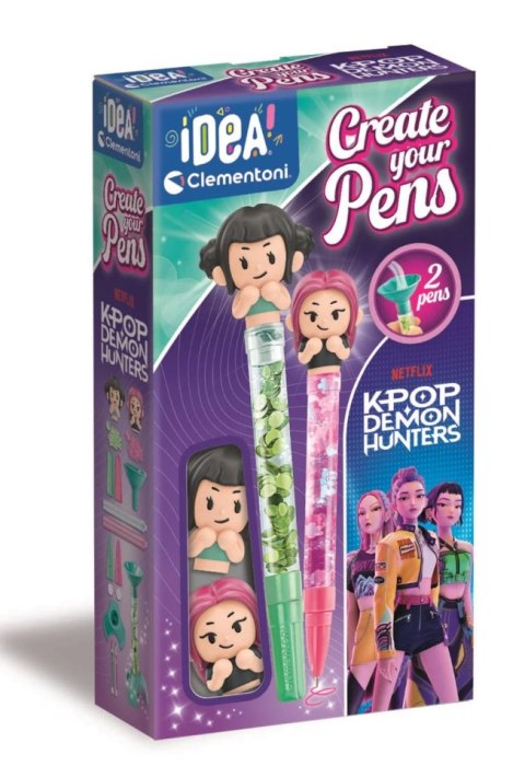 Clementoni Idea Art Mini Fabryka Długopisów K-popowe Łowczynie Demonów Mira i Zoey Clementoni 18478