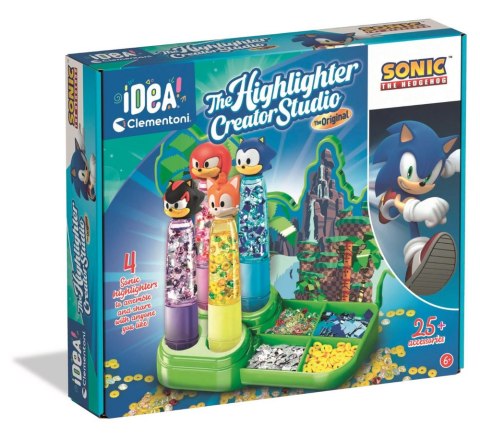 Clementoni Idea Art Zestaw Fabryka Markerów Zakreślaczy 4 sztuki Sonic Clementoni 18424