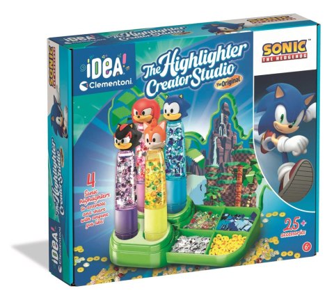 Clementoni Idea Art Zestaw Fabryka Markerów Zakreślaczy 4 sztuki Sonic Clementoni 18424