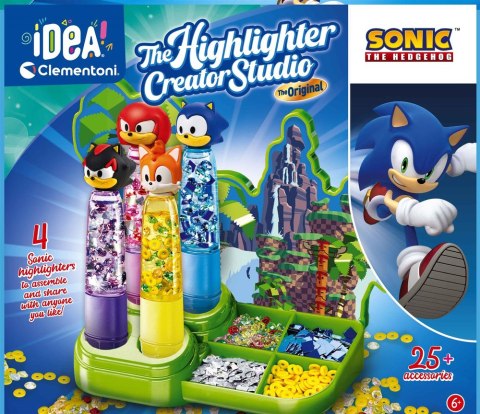 Clementoni Idea Art Zestaw Fabryka Markerów Zakreślaczy 4 sztuki Sonic Clementoni 18424