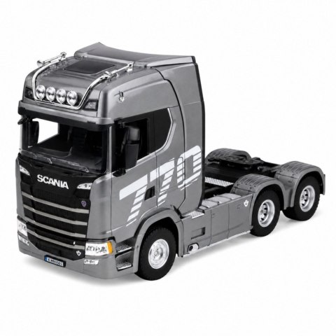 HUINA Ciężarówka Scania 770S Z Naczepą Zdalnie Sterowana RC Huina Srebrna 1:18