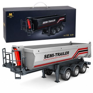 HUINA Naczepa Wywrotka Metalowa Zdalnie Sterowana RC Huina 1509 Srebrna 1:18