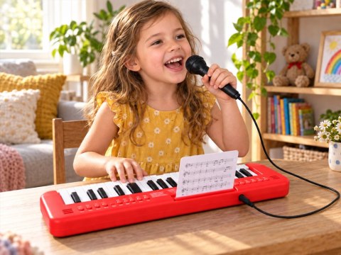 JOKOMISIADA Keyboard interaktywne organy dla dzieci 37-klawiszy + mikrofon IN0190