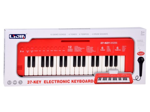 JOKOMISIADA Keyboard interaktywne organy dla dzieci 37-klawiszy + mikrofon IN0190