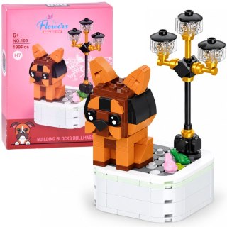 JOKOMISIADA Klocki techniczne Seria: pieski na podstawce Bullmastiff 199ele ZA6620 G