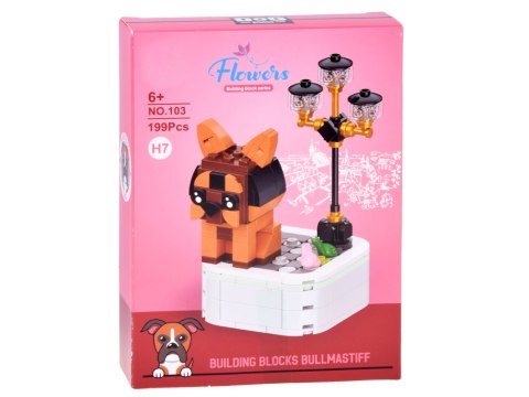 JOKOMISIADA Klocki techniczne Seria: pieski na podstawce Bullmastiff 199ele ZA6620 G