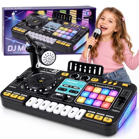 JOKOMISIADA Kontroler MIXER DJ Podświetlana konsola dla dzieci + mikrofon ZA6303