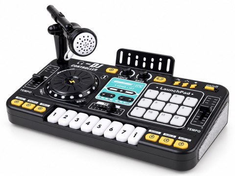 JOKOMISIADA Kontroler MIXER DJ Podświetlana konsola dla dzieci + mikrofon ZA6303