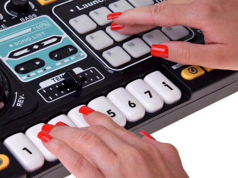 JOKOMISIADA Kontroler MIXER DJ Podświetlana konsola dla dzieci + mikrofon ZA6303