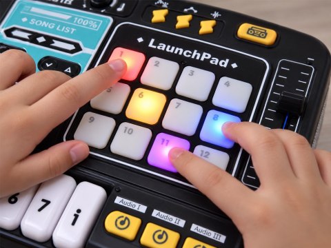 JOKOMISIADA Kontroler MIXER DJ Podświetlana konsola dla dzieci + mikrofon ZA6303