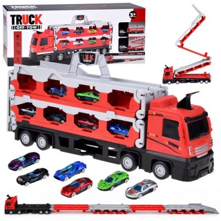 JOKOMISIADA Laweta transporter TIR rozkładany 200cm + 6 aut Dwupoziomowa budowa ZA6587