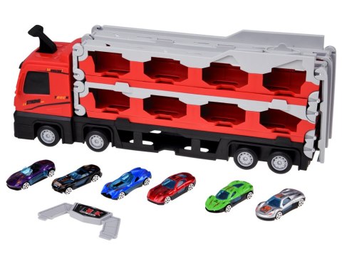 JOKOMISIADA Laweta transporter TIR rozkładany 200cm + 6 aut Dwupoziomowa budowa ZA6587
